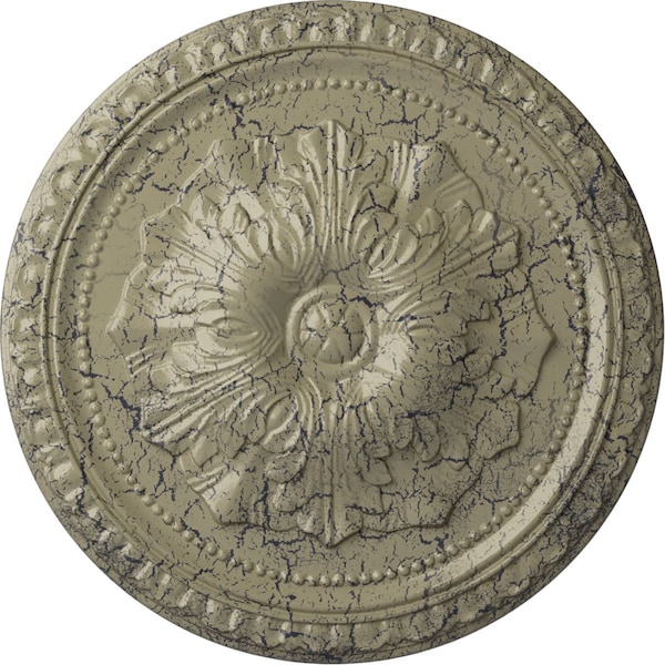 Ekena Millwork Richmond Ceiling Medallion (Fits Canopies up to 2 5/8"), 18"OD x 1 3/8"P, Castle Stone Crackle CM18RICSC - main
